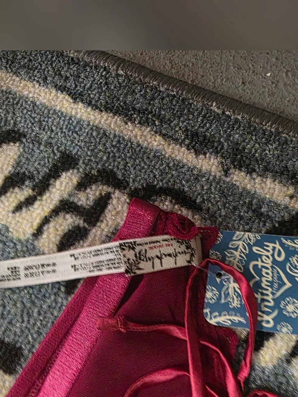 Free People Berry Satin Top with Tag